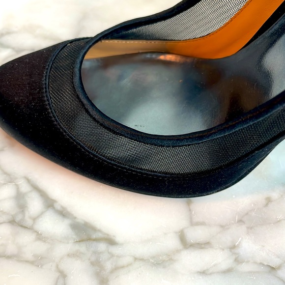 Badgley Mischka black satin heels - Picture 5 of 7